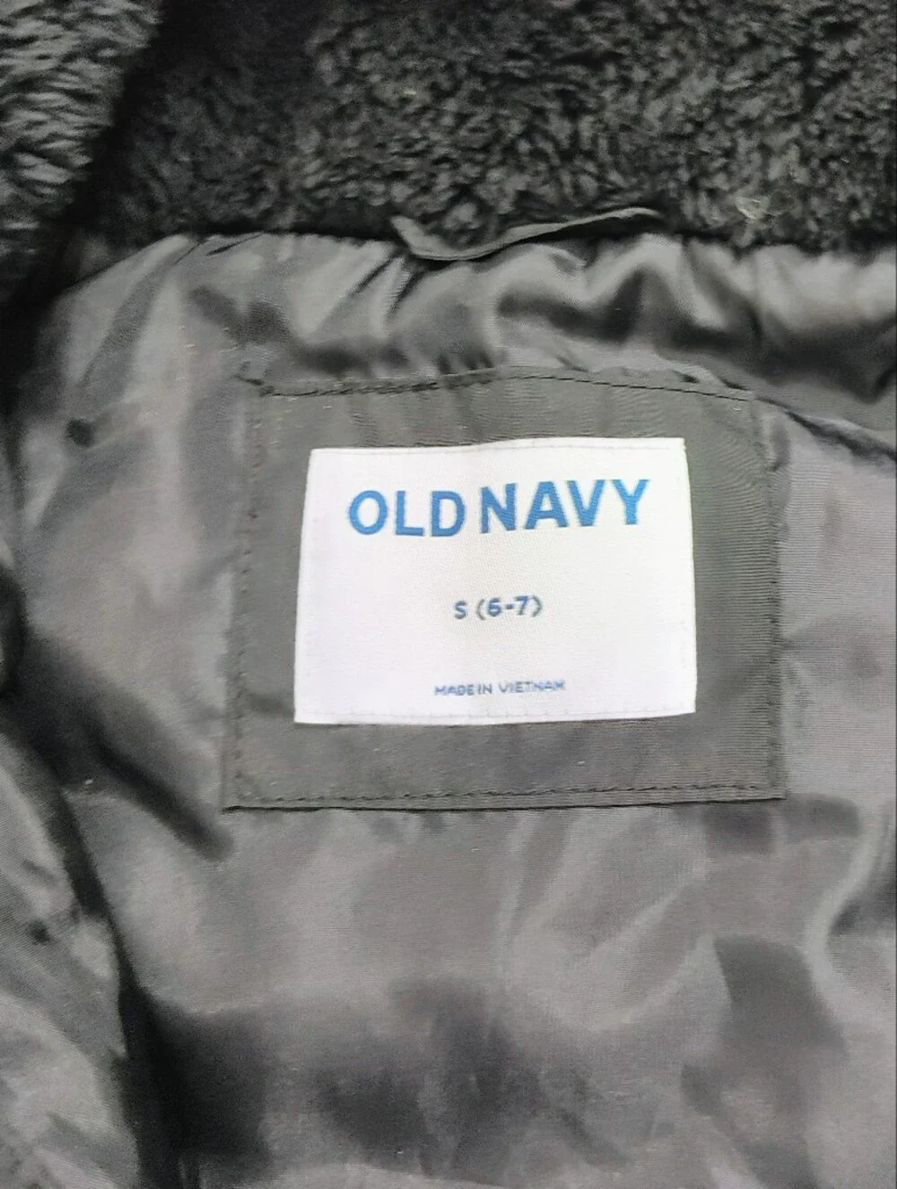 Old Navy Black Quilted Hooded Jacket
